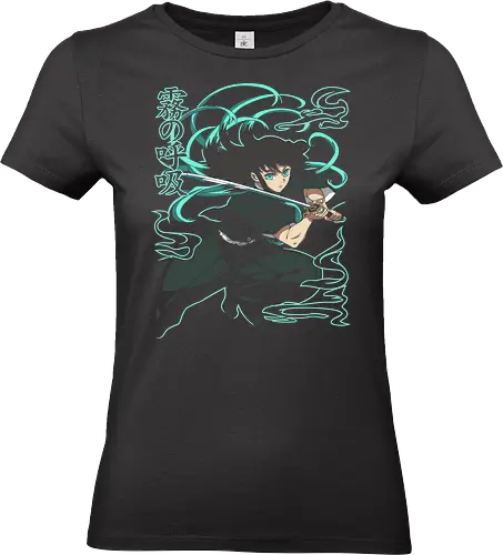 Muichiro Tokito Mist Hashira Slayer Anime Art - Muichiro Tokito, Mist Hashira, Slayer, Kimetsu no Yaiba, anime, manga, Hashira, Demon Slayer Corps, sword, mist breathing, anime art, fan merchandise, Tanjiro Kamado, shonen, anime print, Japanese animation, Tokito, mist, anime character, demon - Standard T-Shirt (Frauen)