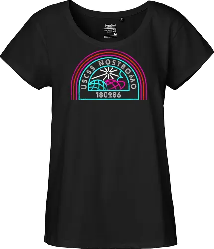 Retro Nostromo - Alien, Weyland yutani, xenomorph, yutani, colonial marines, headless hope, lv 426, lv426, Prometheus, Romulus, Weyland, facehugger, retro neon - Fairtrade Girl Shirt