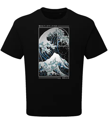 Die große Welle der Fibonacci-Spirale – Modern Blue