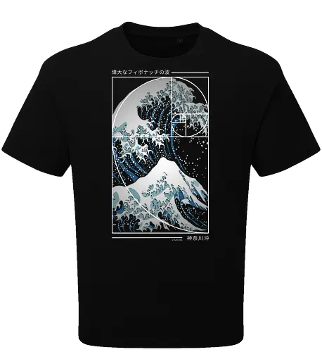 Die große Welle der Fibonacci-Spirale – Modern Blue