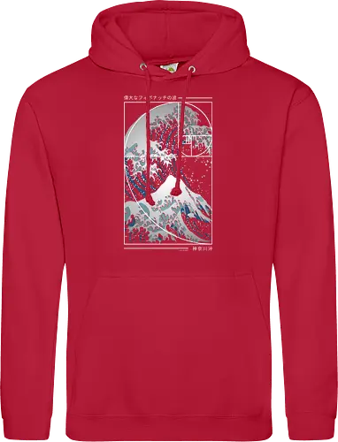 Die große Welle der Fibonacci-Spirale – Modern Blue