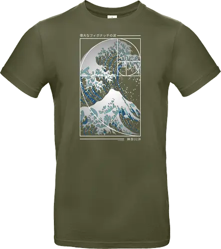 Die große Welle der Fibonacci-Spirale – Modern Blue