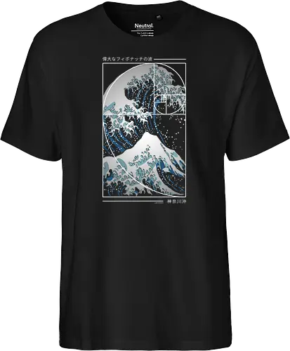 Die große Welle der Fibonacci-Spirale – Modern Blue