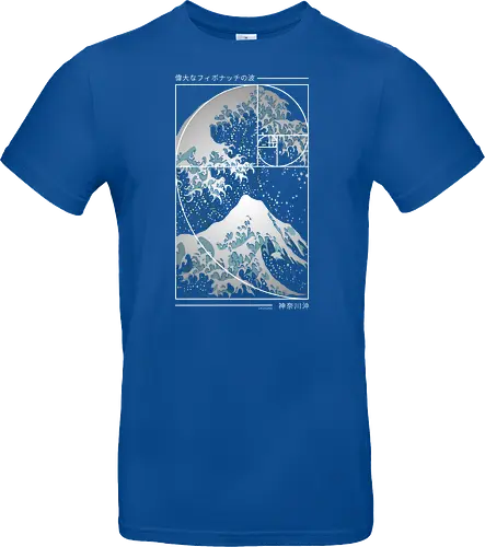 Die große Welle der Fibonacci-Spirale – Modern Blue