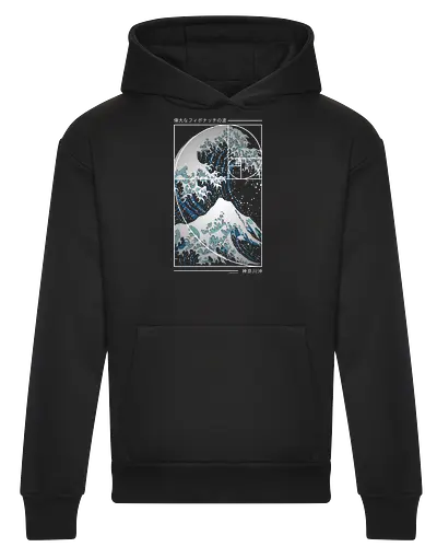 Die große Welle der Fibonacci-Spirale – Modern Blue