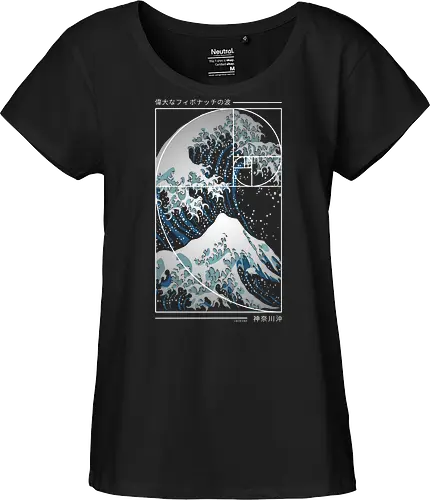 Die große Welle der Fibonacci-Spirale – Modern Blue