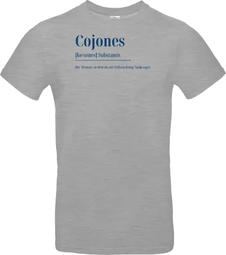 Cojones [koˈxones]-Sag Nein mit Stil - Frontdruck Brust