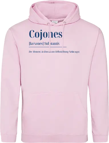 Cojones [koˈxones]-Sag Nein mit Stil - Frontdruck Brust