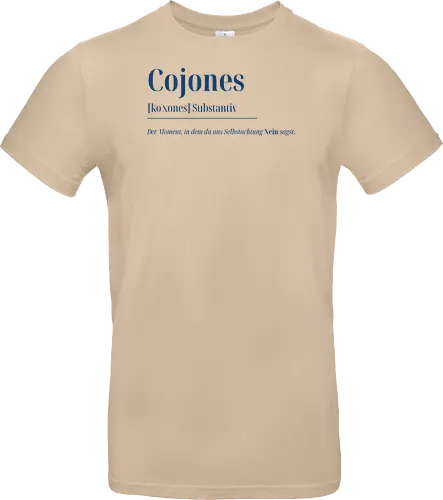 Cojones [koˈxones]-Sag Nein mit Stil - Frontdruck Brust