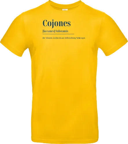 Cojones [koˈxones]-Sag Nein mit Stil - Frontdruck Brust