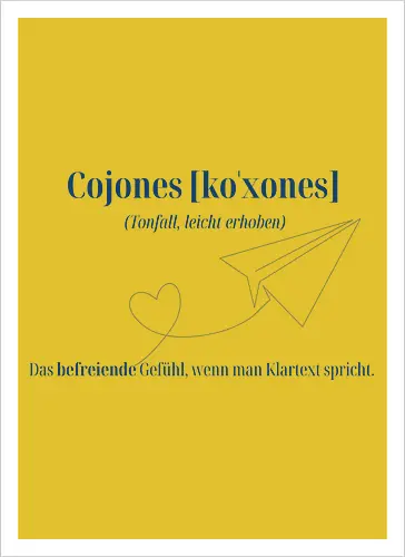 Cojones [koˈxones]-Klartext