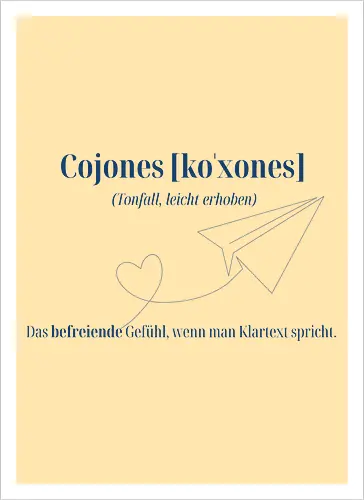 Cojones [koˈxones]-Klartext