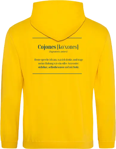 Cojones-Tagesmotto
