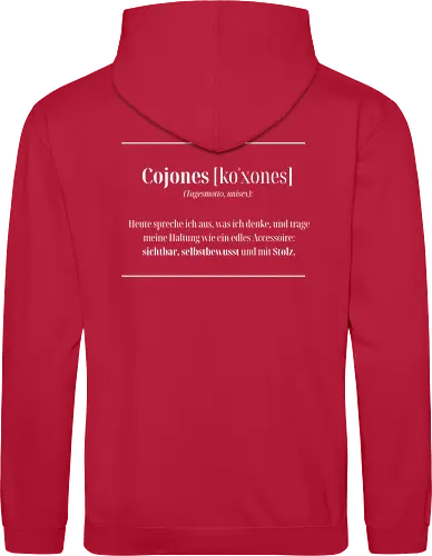 Cojones-Tagesmotto