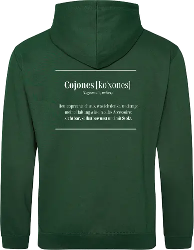 Cojones-Tagesmotto