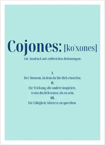 Cojones [koˈxones]-Mehr als ein Wort