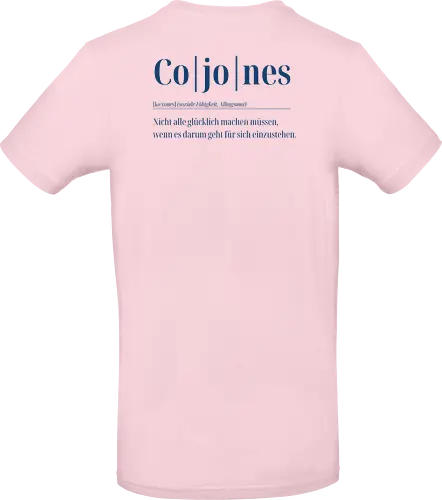 Cojones-Definition für Dummys-Rückendruck (blaue Schrift)