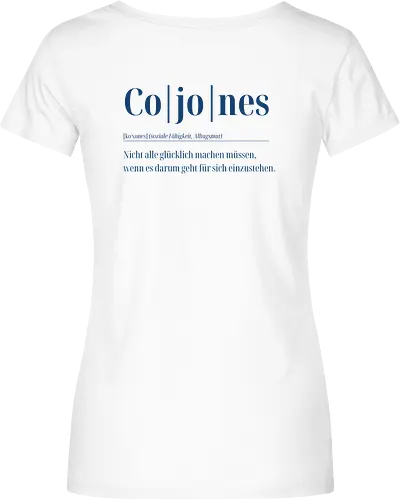 Cojones-Definition für Dummys-Rückendruck (blaue Schrift)