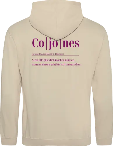 Cojones- Definition - Rückendruck