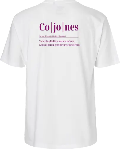 Cojones- Definition - Rückendruck