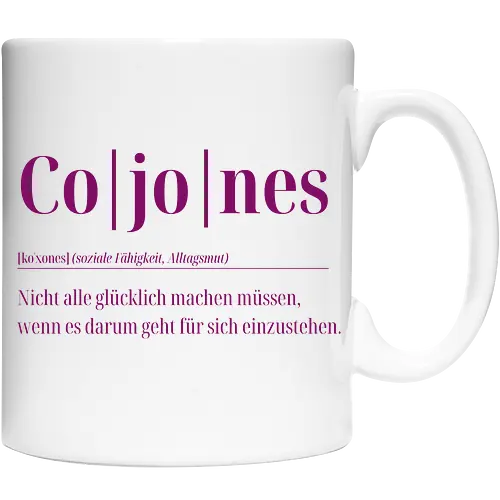 Cojones- Definition - Rückendruck