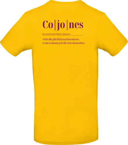 Cojones- Definition - Rückendruck