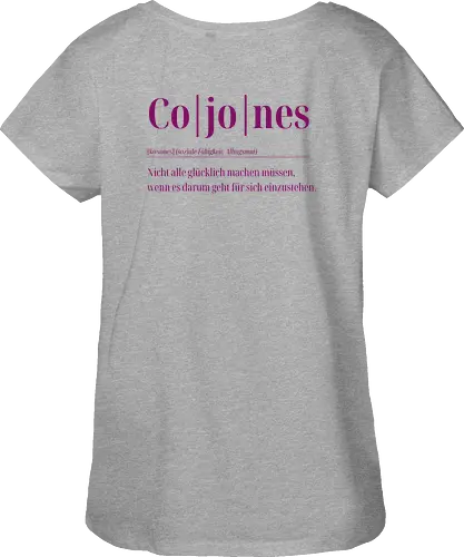 Cojones- Definition - Rückendruck