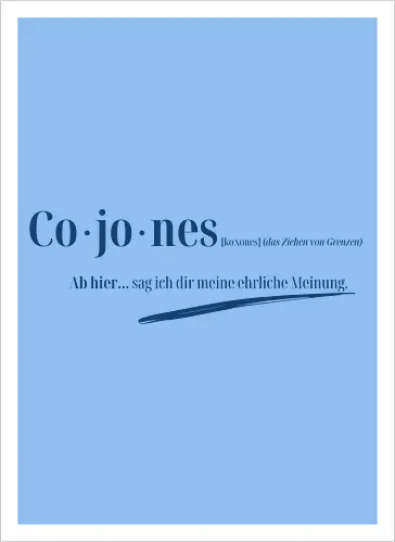 Cojones-Grenzen ziehen