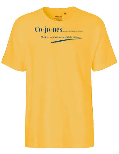 Cojones-Grenzen ziehen - Frontdruck Brust - Cojones, Statement Shirt, Grenzen Ziehen, Ehrliche Meinung, Für sich einstehen, Selbstvertrauen, Innere Stärke, mut zeigen, Selbstbewusstsein, Mentale Klarheit, Haltung zeigen, Empowerment, Stärke tragen, Motivation, Mindset Shirt - Fairtrade T-Shirt