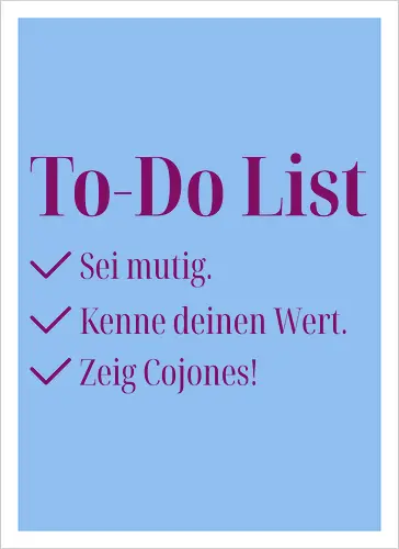 Cojones-To-Do List