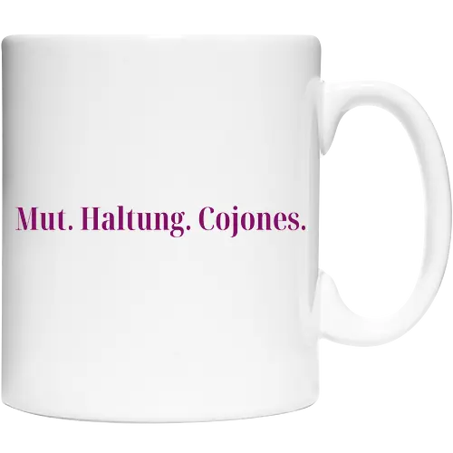 Cojones-Mut und Haltung
