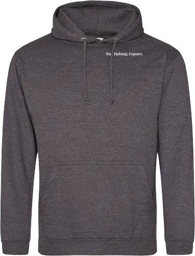 Cojones-Mut und Haltung -Pocketdruck (weiße Schrift)