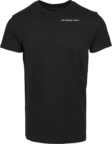 Cojones-Mut und Haltung -Pocketdruck (weiße Schrift)