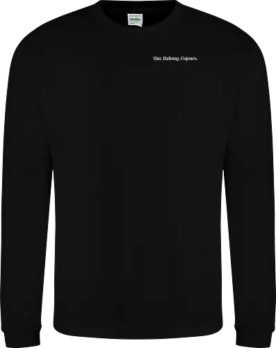 Cojones-Mut und Haltung -Pocketdruck (weiße Schrift)