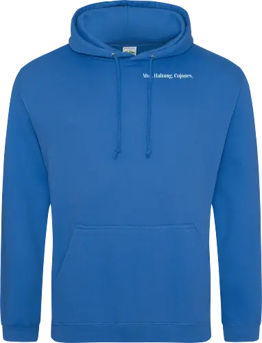 Cojones-Mut und Haltung -Pocketdruck (weiße Schrift)