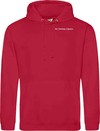 Cojones-Mut und Haltung -Pocketdruck (weiße Schrift)