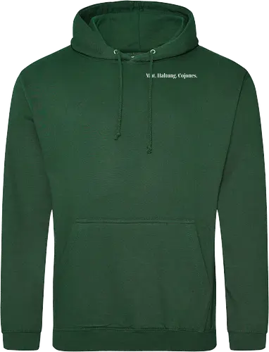 Cojones-Mut und Haltung -Pocketdruck (weiße Schrift)