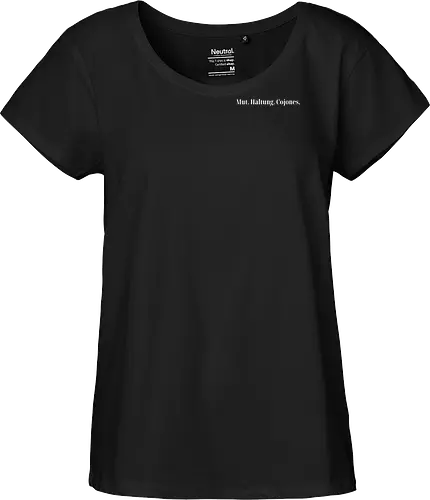 Cojones-Mut und Haltung -Pocketdruck (weiße Schrift)