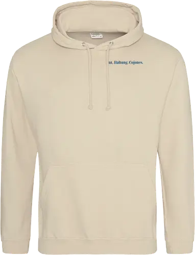 Cojones-Mut und Haltung -Pocketdruck (blaue Schrift)