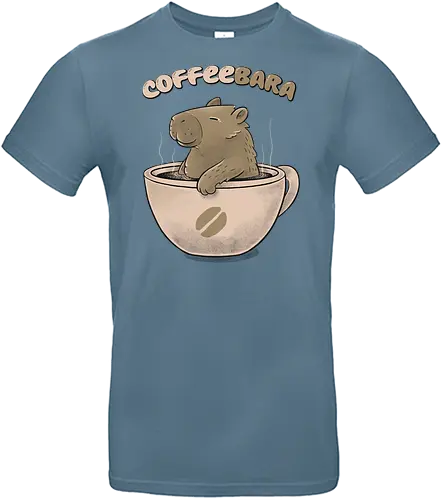 CoffeeBara - capybara, coffee, drink, pet, animal, cute - Standard T-Shirt
