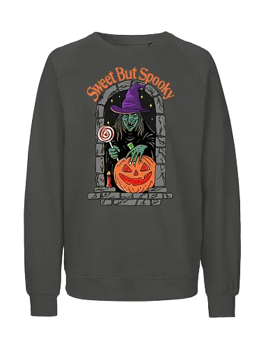Sweet But Spooky - Halloween, bat, sweet but spooky, trick or treat, pumpkin, spooky, scary, funny, skeleton, skull, tombstone - Fairtrade Sweatshirt