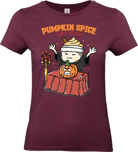 Pumpkin Spice Sacrifice - pumpkin, sacrifice, Halloween, humor, creepy, funny, pumpkin spice, fall, autumn, trick or treat - Standard T-Shirt (Frauen)