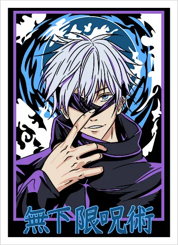 Gojo Satoru Unlimited Void Jujutsu Anime Art