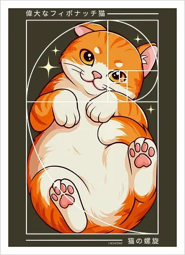 Die Katze der Fibonacci-Spirale
