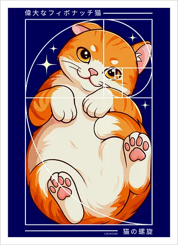 Die Katze der Fibonacci-Spirale