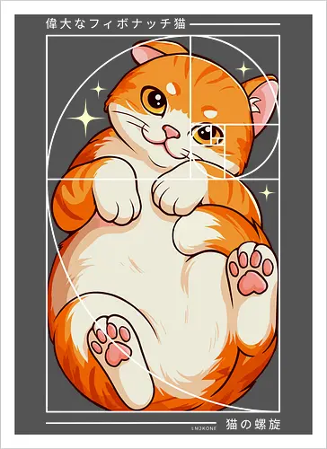 Die Katze der Fibonacci-Spirale