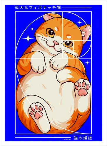 Die Katze der Fibonacci-Spirale