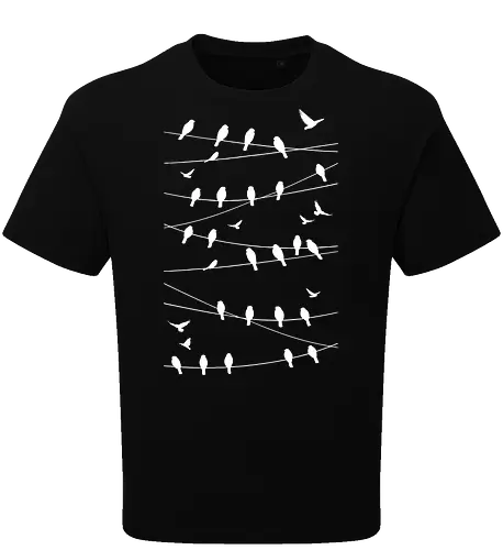 Vögel Linien Minimalistisch - Blau