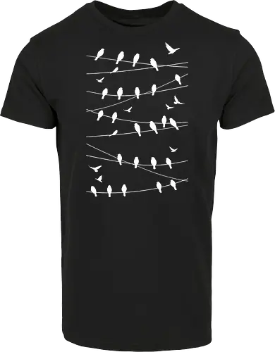 Vögel Linien Minimalistisch - Blau