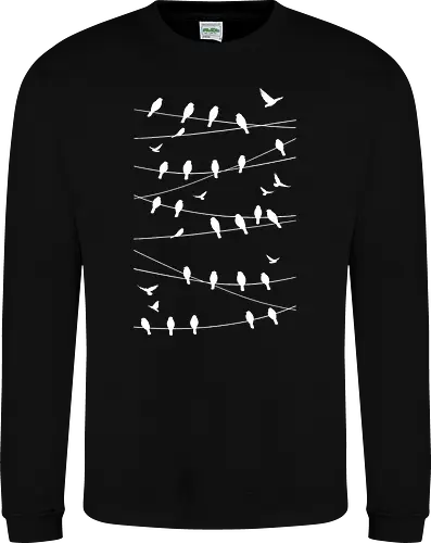 Vögel Linien Minimalistisch - Blau